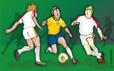 Ilustração “Futebol”. Manifestações da Cultura Tradicional Brasileira. Série Traços do Brasil.