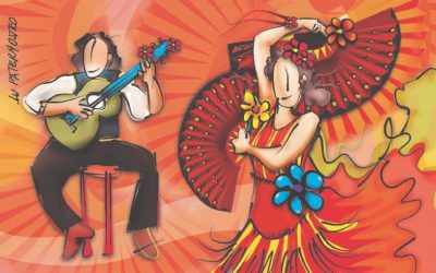 Ilustração “Os Espanhóis e o Flamenco”. Imigrantes Brasileiros. Série Traços do Brasil.